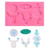 Molde de silicona para decoración de tartas con forma de luna y estrella, con relieve de patrón europeo, ideal para hacer tú mismo.