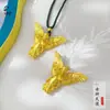 Pingente Dourado com Diamantes, Cobre Galvanizado, Colar Vintage, Versátil, Luxo Leve, Exquisito, Elegante, Deslumbrante, Clássico