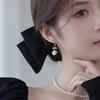 Nuevos pendientes de lazo de camelia para mujer, diseño de nicho, pendientes de joyería, elegantes pendientes de fiesta que combinan con todo, gancho para la oreja
