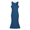Vestido tipo chaleco sin mangas con cuello redondo para chica americana, novedad de verano 2024, vestido de cola de pez elástico y adelgazante para mujer