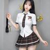 Noche Lencería Sexy Crujiente Sexy Uniforme Jk Falda a Cuadros para Mujer Juego de Roles Pasión Caliente Traje Estilo Universitario 7111