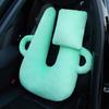 Artefacto para dormir de larga distancia coche almohada en forma de U multifuncional linda almohada de felpa para coche cojín protección para el cuello almohada de protección para el cuello del coche