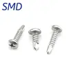 Tornillo autorroscante de cabeza redonda con cola de broca de acero inoxidable 410, cabeza de cruz avellanada, cola de milano M4.2M4.8M5.5M6.3