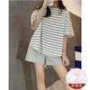 Pijamas transfronterizos para mujer de verano, pantalones cortos de manga corta, bordado de perro Yugui, lazo, niña linda, holgado, traje para estar en casa