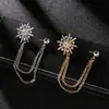Novedoso Diseño Accesorios de Moda: Broche de Cadena de Estrella de Ocho Puntas Incrustada con Diamantes para Hombre, Broche Sencillo y de Alta Gama para Traje