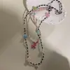 Colar de Cachorro Colorido Pequeno ~ Corrente de Clavícula com Contas Estilo Ins para Meninas Doces Acessórios de Colar Brincalhões e Fofos