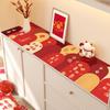 Alfombrilla para Mesa de Aparador de Año Nuevo Mantel Festivo Rojo Mesa de TV 2025 Alfombrilla Protectora para Mesa de Gabinete de Zapatos Alfombrilla Anti-Suciedad