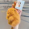 Jinnew Original Lindo Animal Mascota Familia Peluche Llavero Colgante Adorable Encanto para Bolso Muñeca Máquina de Bolas