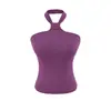 Top de tirantes sexy sin mangas con almohadillas en el pecho para mujer, diseño de verano, top de tubo ajustado sin hombros