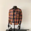 2026 Nova Camisa Xadrez Masculina Manga Longa Primavera e Outono Estilo Coreano Tendência Jaqueta Casual Estilo Hong Kong Retrô Camisa Versátil
