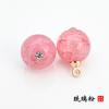Pies de cobre de vidrio cárdigan cheongsam para mujer joyería costura a mano hebilla de color forma de flor abrigo abrigo camisa camisa botón de camisa