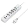 Regleta de Alimentación Brasileña de 3/4/5/6 Ranuras con USB para Uso Doméstico, Estándar Brasileño para Comercio Exterior, Regleta de Alimentación para Oficinas Sudamericanas