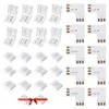 Fita de LED de Baixa Tensão de 3 Pinos Sem Conector de Solda 8mm Água Corrente Tricolor 2835 Cor Mágica 5050 Fita de Luz 10mm Cabeça Única