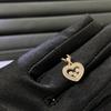 Colar Dourado em V de Alta Qualidade por Xiao Jia, Banhado a Ouro Rosa 18K, Colar Simples para Mulheres, Corrente para Clavícula para Mulheres