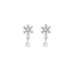 Pendientes de botón de copo de nieve de circón de lujo ligero de nicho de alta gama exquisitos para mujer, pendientes versátiles de moda trendy de Ins, accesorios para la oreja