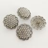 Botón Redondo Hueco de Diamante Metálico Botón Dorado Fragante para Abrigo Abrigo Combinable de Gama Alta Accesorios para Mujer