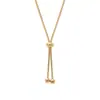 Diseño de Nicho Europeo y Americano Moda Elegante Simple Collar Largo con Borlas Transfronterizo Lujo Ligero Celebridad de Internet Cadena Minimalista para la Clavícula