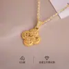 Collar con colgante de trébol de cuatro hojas tipo cristal de hielo de plata de ley S925 para mujer, lujo ligero, alta gama, cadena elegante para la clavícula, regalo para novia