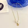 Collar de Perlas de Agua Dulce Fuzi Huecas para Mujer con Sentido del Diseño de Alta Gama Cadena para Clavícula de Celebridad Cibernética Pequeña y Exquisita Cadena de Collar Marca Fuk