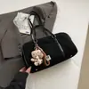 Bolso de axila translúcido de gran capacidad transfronterizo, bolso Boston retro, bolso almohada para mujer, bolso de hombro único casual con textura para mujer