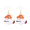 Aretes de serie de Halloween al por mayor del fabricante, aterradores y divertidos, fantasma, murciélago, araña, aretes de calavera