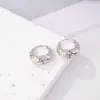 Brinco de Argola com Textura Irregular Transfronteiriço Estilo Ins High-end Simples Simples Pique Brincos de Argola Modernos Elegantes Personalizados