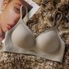 5517 Jelly Fixed Cup Hollow Látex Roupa Interior Sem Costura Mulheres Peito Pequeno Push-up Respirável Suporte Macio Sutiã Confortável