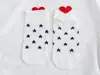 Calcetines tobilleros de estilo dulce y moderno para primavera, verano y otoño, calcetines para mujer con corazón tridimensional, calcetines con corazón en el talón, venta al por mayor de fábrica