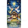 Cortinas para Puerta de Navidad, Banderas para Puerta, Cajas de Regalo, Decoraciones para Interiores y Exteriores, Banderas para Eventos Festivos, Envío Transfronterizo