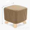 Taburete de tela con dibujos animados de colores sólidos para cambiar zapatos, taburete de regalo de madera maciza, taburete cuadrado, taburete redondo, taburete con forma de hongo, taburete pequeño con impresión, venta al por mayor