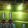 Modelo privado de fábrica súper brillante para coche LED lima luz de niebla H11 H 7 880 9005 H1 bombilla LED amarillo limón