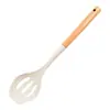 Conjunto de utensílios de cozinha de silicone com 11 peças, suprimentos de cozinha, espátula de silicone, concha de silicone, escumadeira, conjunto de utensílios de cozinha de silicone com cabo de carvalho