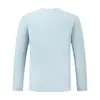Camiseta de Manga Larga para Hombre de Secado Rápido para Exteriores con Cuello Redondo, Top Deportivo para Viajar al Trabajo, Ropa Casual y Entrenamiento de Running