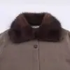 Fabricantes Mayoristas de Ropa para Mujer Transfronteriza 2025 Aliexpress Más Vendido Moda Elegante Chaqueta de Punto con Solapa de Piel Sintética