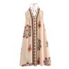 Vestido Halterneck de Vacaciones Comercio Exterior Nuevo Estilo para Mujer Espalda Descubierta Estampado con Cordones Verano Color de la Imagen Poliéster