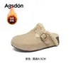 Mules com Forro de Lã Augusden para Mulheres 2026 Novo Outono Sapatos de Algodão com Solado Grosso Aumentadores de Altura Meias-Calças Fechadas para Gestantes