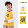 [Compre 2 Itens e Ganhe 5 Yuan de Desconto] Roupas Infantis do Dudu Camiseta Infantil Outono Manga Longa Tops de Outono para Meninos Roupas para Meninas