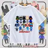 Nueva camiseta de manga corta de Roblox de animales para niños y niñas, top de algodón puro, camiseta básica de media manga 7