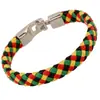 Pulsera tejida de PU unisex de comercio exterior europeo y americano, pulsera Yiwu, venta al por mayor, pulsera de mujer colorida, joyería de cuero