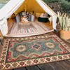 Alfombra para Sala de Estar de Imitación Cachemir Persa para Exteriores e Interiores, Resistente a Manchas, Alfombra Refrigerante de Cobertura Total para Sala de Estar del Hogar