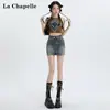 Mini Saia Jeans Vintage para Mulheres 2025 Tendência Versátil Nova de Verão Cintura Alta Efeito Emagrecedor Bodycon Hot Girl Meia Saia