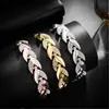 Pulsera de Hoja de Oro de 18K Tiliani Joyería Popular Transfronteriza Joyería de Moda Europea y Americana Pulsera para Mujer Incrustada de Diamantes