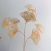 Flores de Fruta de la Fortuna Flores de Campo Americanas Artificiales al por Mayor Bayas Rojas Flores de Año Nuevo Eucalipto Dorado Hojas de Ginkgo Plástico