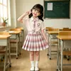 Ropa de Verano para Niñas 2026 Nuevo Estilo Estilo Academia JK Conjunto Ropa Elegante Uniforme Infantil Camisa Falda Niña Moderna