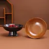 Plato de Postre Sencillo para el Hogar con Pie Alto para Uso Diario, Plato para Frutas y Snacks de Mesa de Té, Plato para Frutos Secos, Plato de Ofrenda para Repostería Estilo Zen Vintage