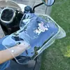 Guantes Térmicos de PVC para Vehículos Eléctricos, Guantes Impermeables y a Prueba de Viento con Forro Polar para Vehículos Eléctricos, Cubierta Gruesa para Manillar de Bicicleta de Invierno