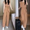 2023 Verão novo europeu e americano Amazon cross-border moda cor sólida estilo europeu e americano elegante calças de pernas largas conjunto de duas peças