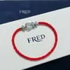 Pulseira Fred fivela de ferradura pulseira de fio vermelho fivela de oito fivela náutica pulseira de ouro ouro rosa platina diamante