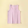 Chaleco de Algodón Puro para Niños, Camiseta Interior de Verano para Niños, Chaleco de Algodón Acanalado para Niños Mayores y Estudiantes, Chaleco Rayado para Niñas
