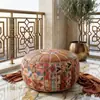 Puf de almacenamiento de cuero estilo bohemio taburete celebridad de internet ropa vieja taburete suave grueso relleno sala de estar dormitorio almacenamiento